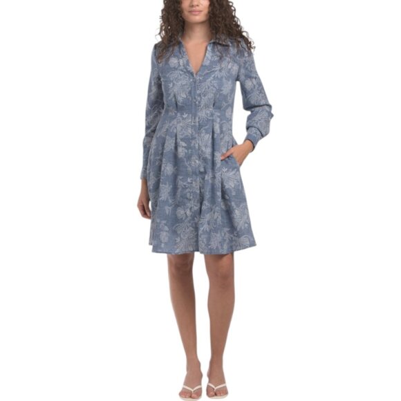JULIA JORDAN Dresses & Skirts - JULIA JORDAN Button Down Chambray Shirt Mini Dress